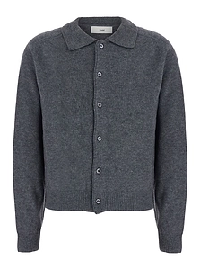 Dunst Ollared Button-Up Knit Cardigan
