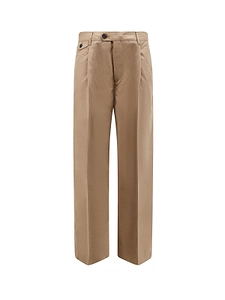 Pleated Straight-Leg Pants