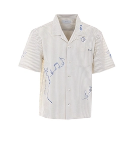 Dunst Printed Striped Short Sleeve Shirt