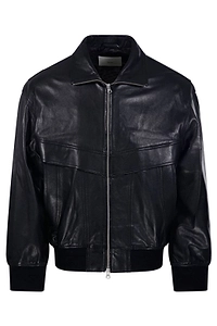 Dunst Stand Collar Leather Jacket