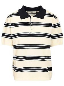 Dunst Striped Polo Knitted Top
