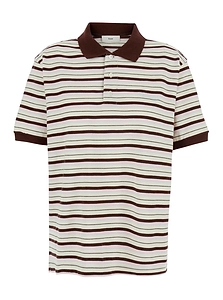 Dunst Striped Logo Polo Shirt