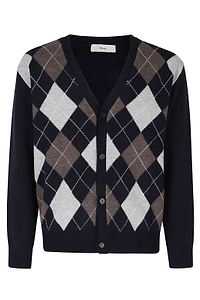 Dunst V-Neck Argyle Cardigan
