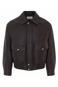 Dunst Zip-Front Leather Jacket