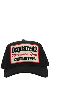 Dsquared2 Logo-Patch Distressed Baseball Cap