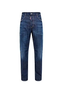Dsquared2 Logo Patch Straight-Leg Jeans