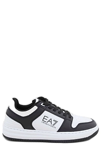 Ea7 Emporio Armani Logo Embossed Panelled Sneakers
