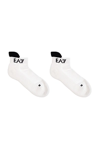 Ea7 Emporio Armani Logo Intarsia Knit Socks