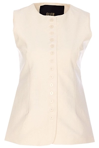 Eleh Buttoned Sleeveless Jacket