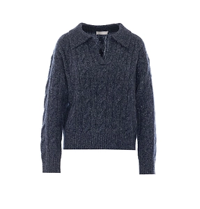 Eleh Cable Knit Sequined Knitted Sweater