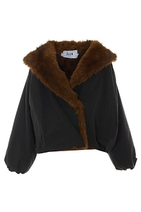 Eleh Faux Fur Trim Hooded Jacket