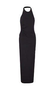 Halter Neck Split Dress