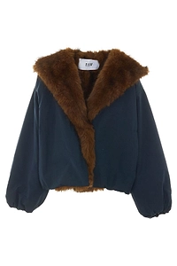 Eleh Faux Fur Trim Hooded Jacket