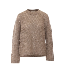 Eleh Open-Knit Lurex Knitted Sweater