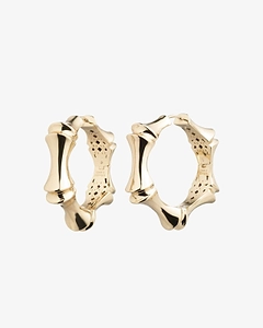 Eddie Borgo Large Bamboo Hoop Earrings
