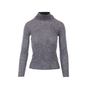 Ribbed Turtleneck Knitted Sweater
