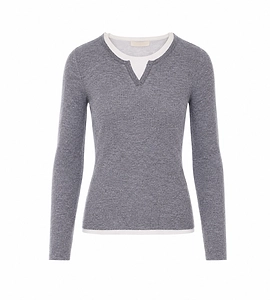 Eleh Sequin Trim Long-Sleeve Knitted Top