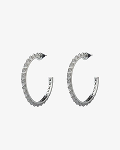 Eddie Borgo Pavé Pyramid Hoop Earrings