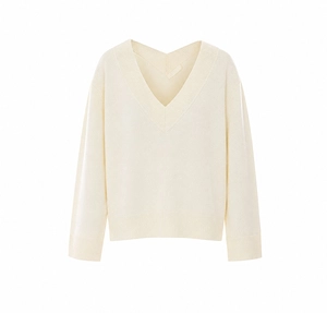 Eleh V-Neck Long-Sleeve Knitted Sweater