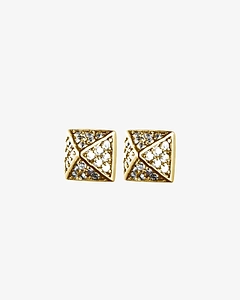 Pavé Pyramid Stud Earrings