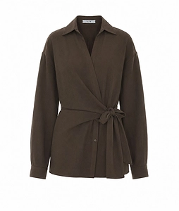 Eleh Wrap Tie-Waist Shirt