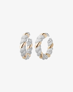 Eddie Borgo Pavé Torsade Hoop Earrings