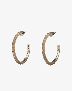 Pyramid Hoop Earrings