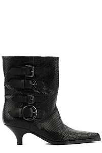 Elena Iachi Buckled Pointed Toe Boots