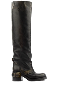 Elena Iachi Hooded Biker Boots
