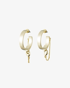 Eddie Borgo Safety Chain Hoop Earrings