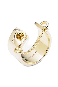Eddie Borgo Safety Engraved Logo Chain Ring