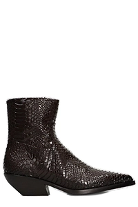 Elena Iachi Texan Embossed Ankle Boots