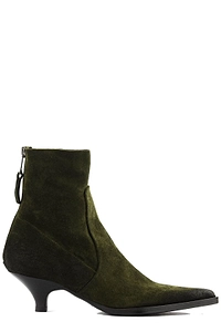 Elena Iachi Zip-Up Pointed Toe Ankle Boots