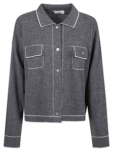 Eleven88 Quadro Contrast-Stitch Knitted Sweater