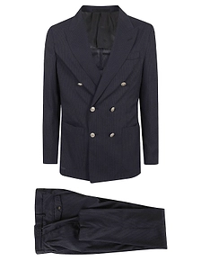 Eleventy Textured Double-Breasted Suit