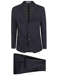 Eleventy Textured Single-Breasted Two-Piece Suit