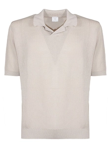 Eleventy Short-Sleeve Knit Polo Top