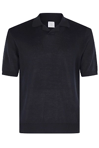 Eleventy Short-Sleeved Knitted Polo Shirt