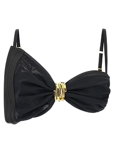 Elisabetta Franchi Asymmetrical Pattern Satin Bra