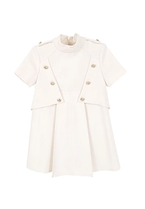 Elisabetta Franchi La Mia Bambina Short Sleeve Crewneck Dress
