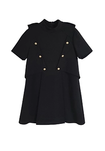 Elisabetta Franchi La Mia Bambina Short Sleeve Crewneck Dress
