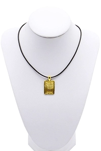 Ellery Zodiac Rectangular Pendant Necklace