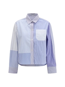 Emilie Paneled Striped Shirt
