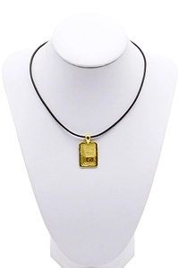 Ellery Zodiac Rectangular Pendant Necklace