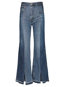Arcola Two-Tone Wide-Leg Jeans