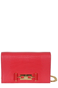 Elisabetta Franchi Embossed Chain Strap Shoulder Bag