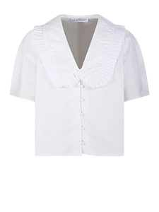 E.L.V. Denim Lola Ruffled Collar Top