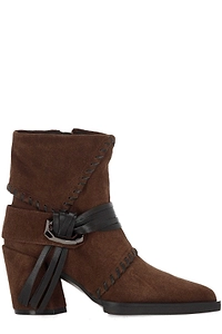 Elvio Zanon Strap Detail Ankle Boots