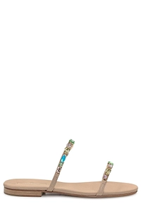 Emanuela Caruso Capri Embellished Flat Sandals