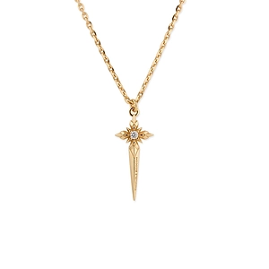 Stella Ventis Logo Engraved Dagger Necklace